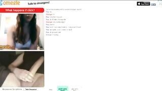Omegle Chick Stashes A Huge Dildo In Her Ass
