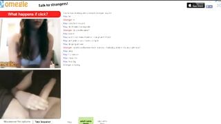 Omegle Chick Stashes A Huge Dildo In Her Ass
